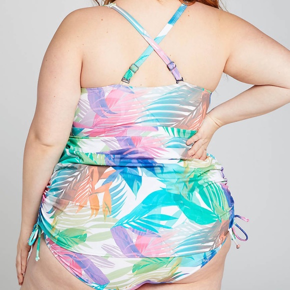 Lane Bryant Floral One Piece Swimsuit NWT Sz 14&18 - Picture 3 of 6